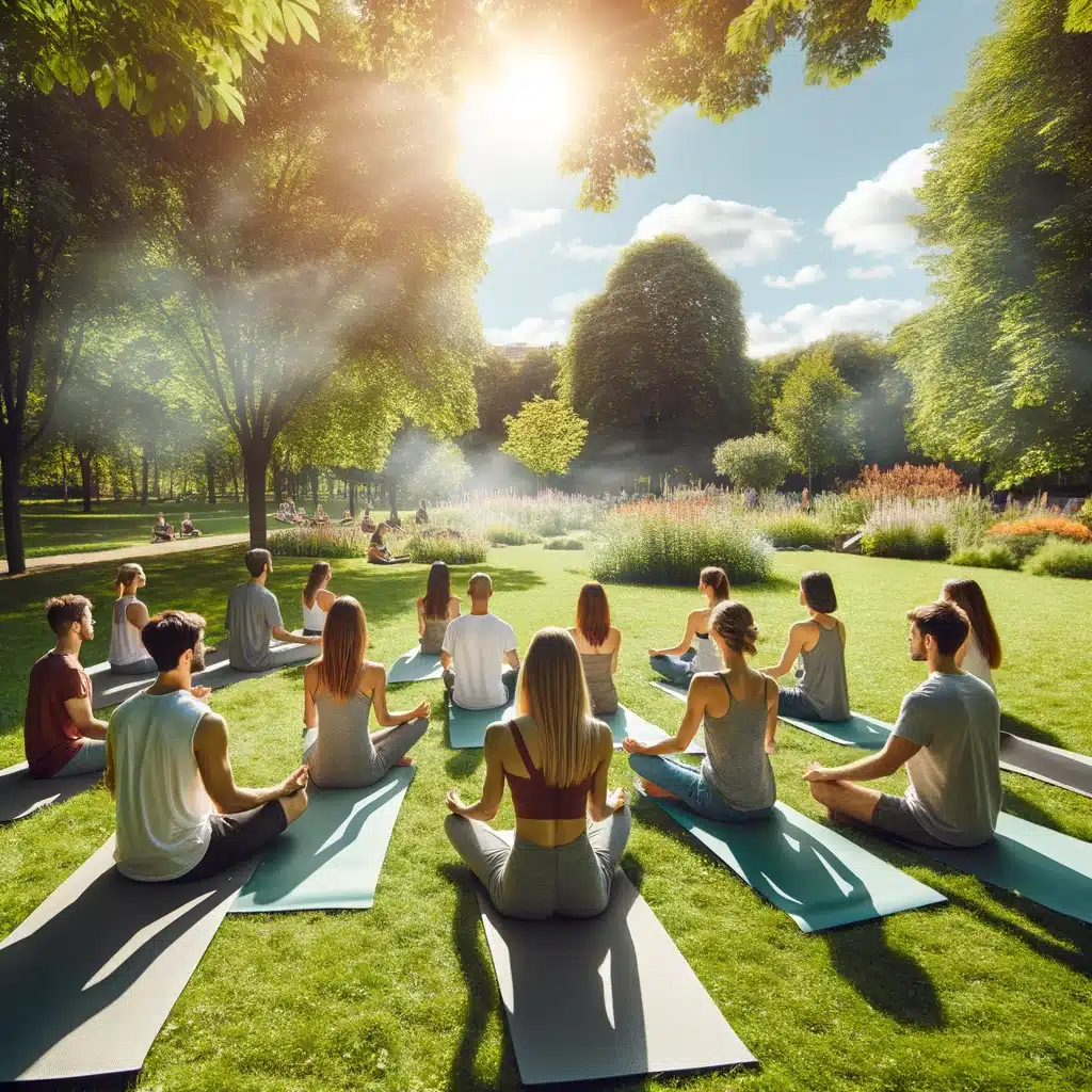 Breathwork being practiced outside in Stonefields next to Mt Wellington with Holly Neighbours